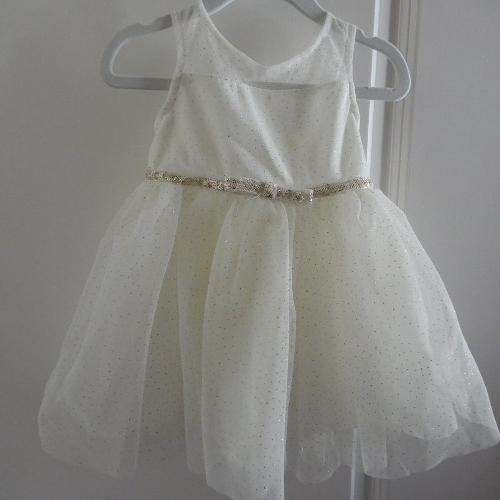 White dress with Gold spot